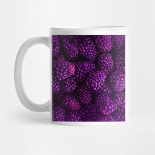 Fresh Delicious Blackberries in Purple Mug